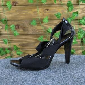 Michael Kors Women's Gladiator Black Fabric‎ Sz 7 Medium Gently Used 2025